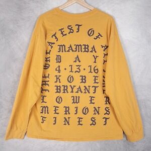 Kanye West Shirt Mens XL Yellow I Feel Like Kobe Mamba Pablo Lakers Long Sleeve
